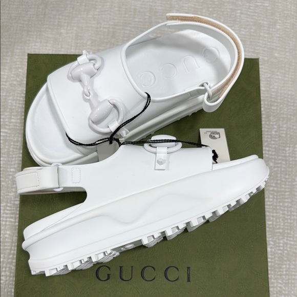 Gucci White Luxury Sandals - Picture 1 of 8